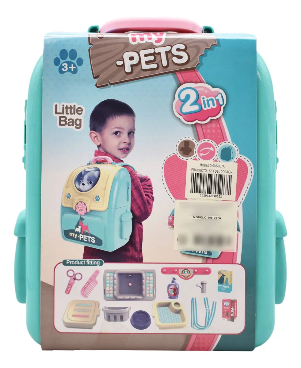 Maletin Estetica De Animales Perrito Azul My Pets 008-967a
