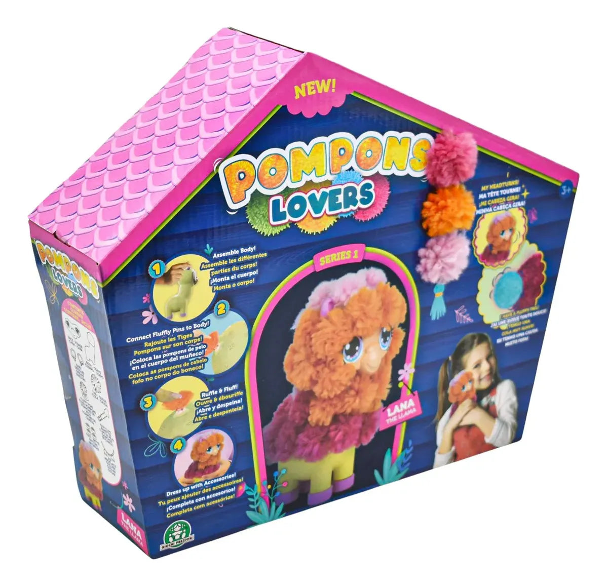 Pompons Lovers Peluche Bella Bunny Y Lana Llama S1 Giochi Multicolor