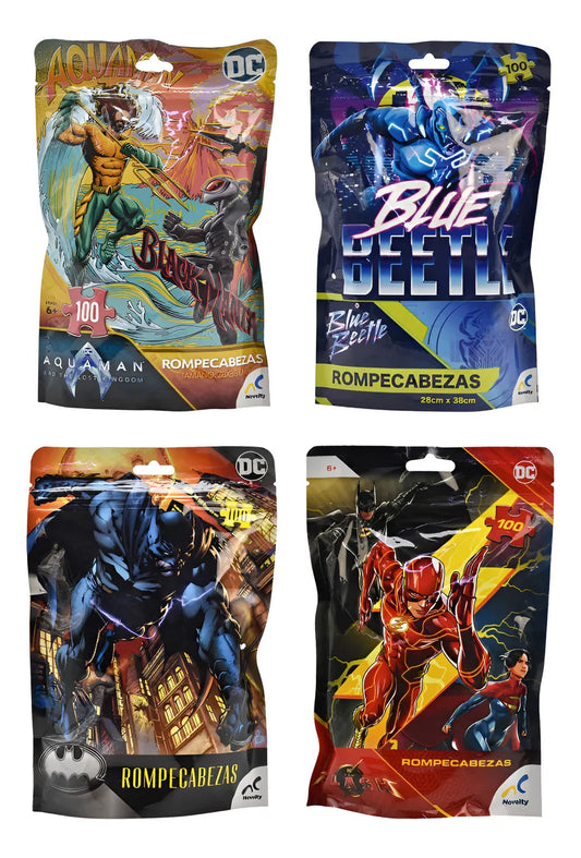 Dc Comics Pack 4 Rompecabezas Infantiles Novelty