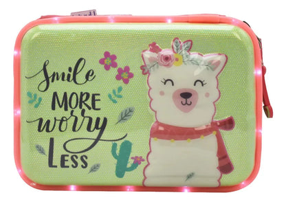 Mochila Kit 3 Pz Llama Smile Primaria Ll20bpi06 Detalle Rosa 3d