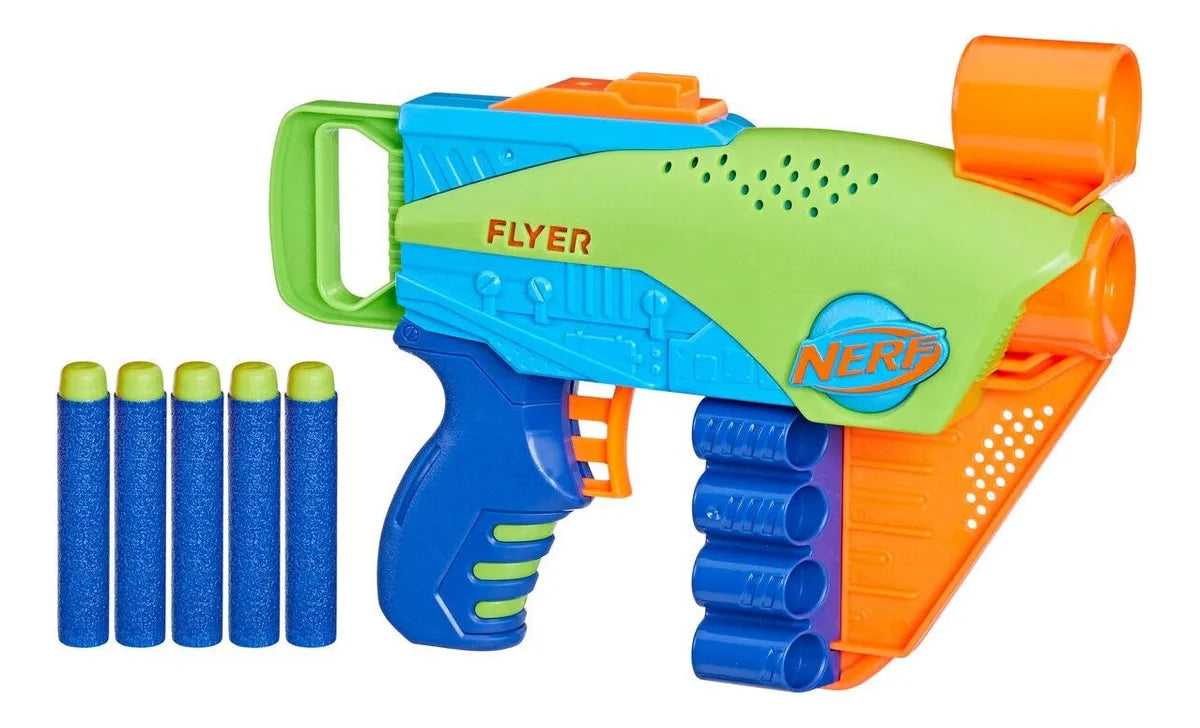 Nerf Elite Jr. Flyer 5 Dardos Pack 4 Piezas Hasbro Azul/verde