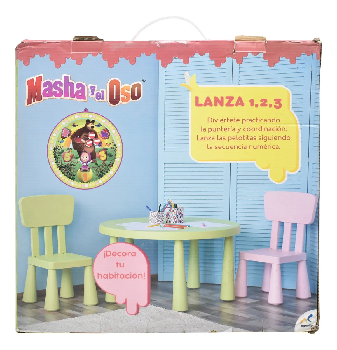 Masha Y Oso Juguete Lanza 1,2,3 Practica Punteria Novelty Cd