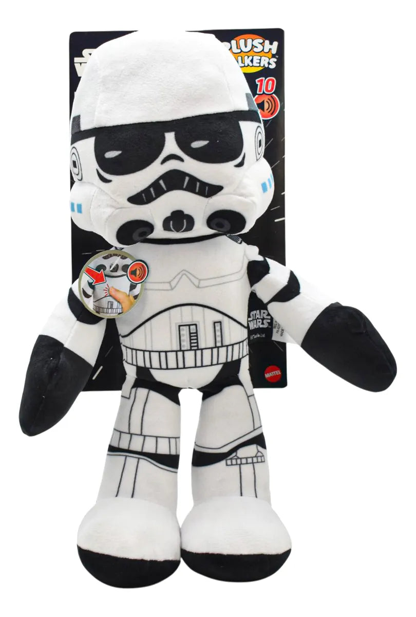 Star Wars Pack Peluche Trooper Y Vader Con Sonidos Mattel Blanco/negro