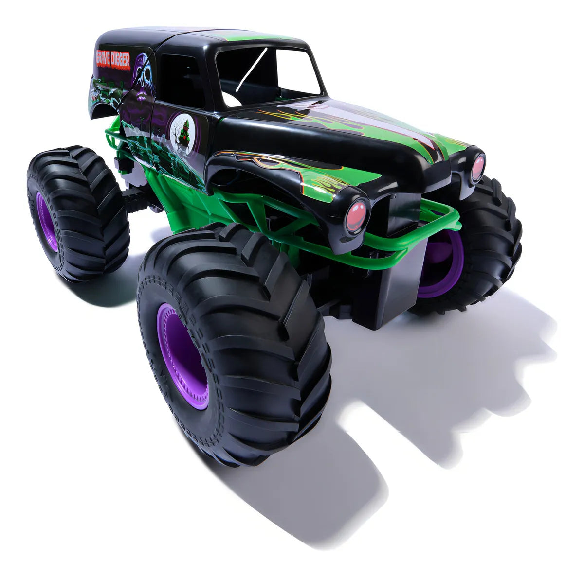 Monster Jam, Smash & Bash Grave Digger oficial, vehículo para interiores y exteriores por control remoto, camión monstruo reparable a escala 1:15, juguetes para niños y niñas a partir de 4 años