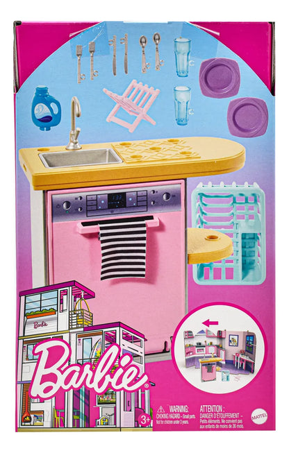 Barbie Decoracion Con Muebles Pack 3 Pzas Hjv32 Mattel