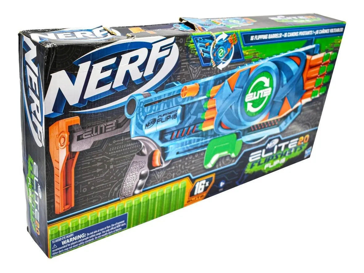 Nerf Elite 2.0 Flipshots Flip 16 Hasbro Cd Azul
