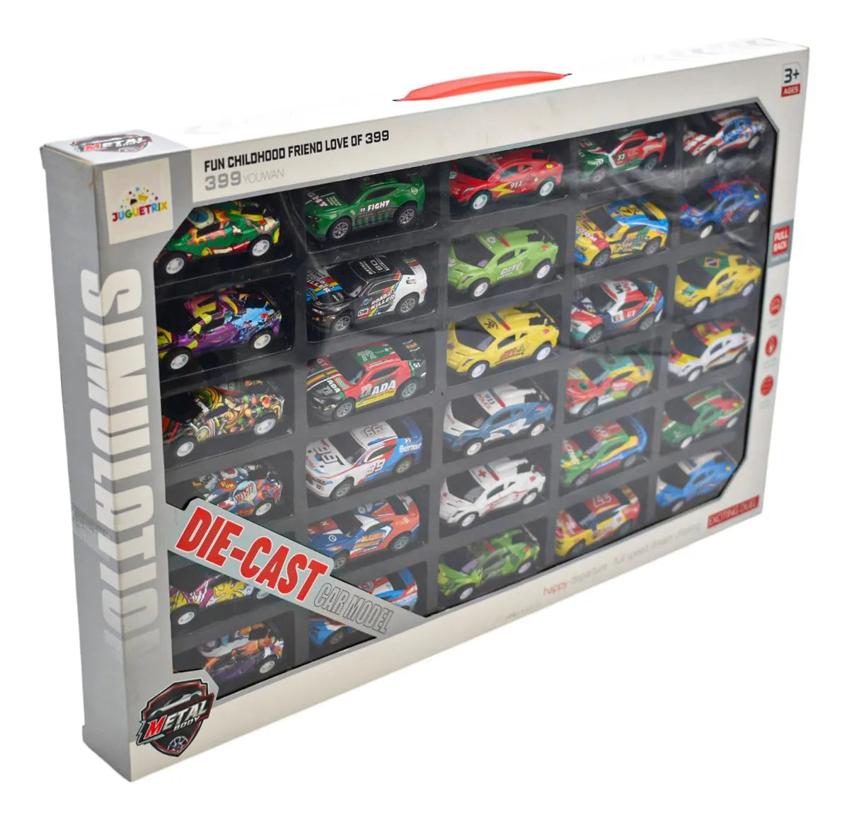 399 Youwan Set 30 Vehiculos De Friccion 123-1g Construct Multicolor