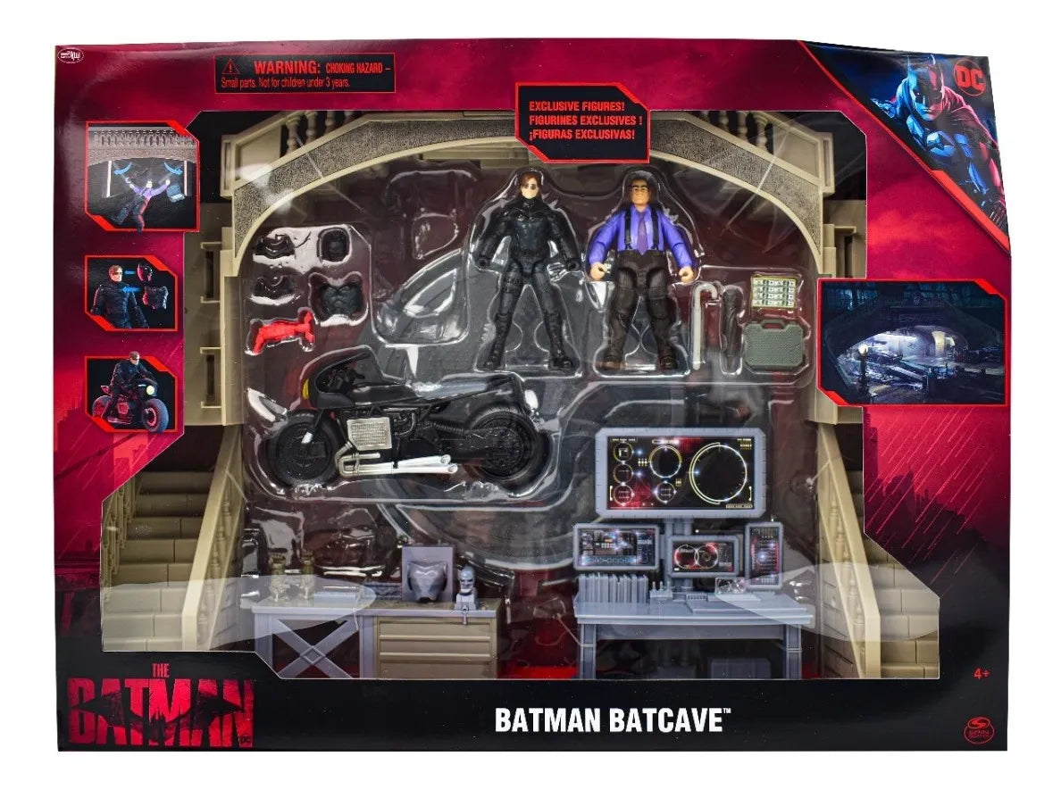 The Batman Baticueva Con Accesorios Dc Spin Master Gris Oscuro