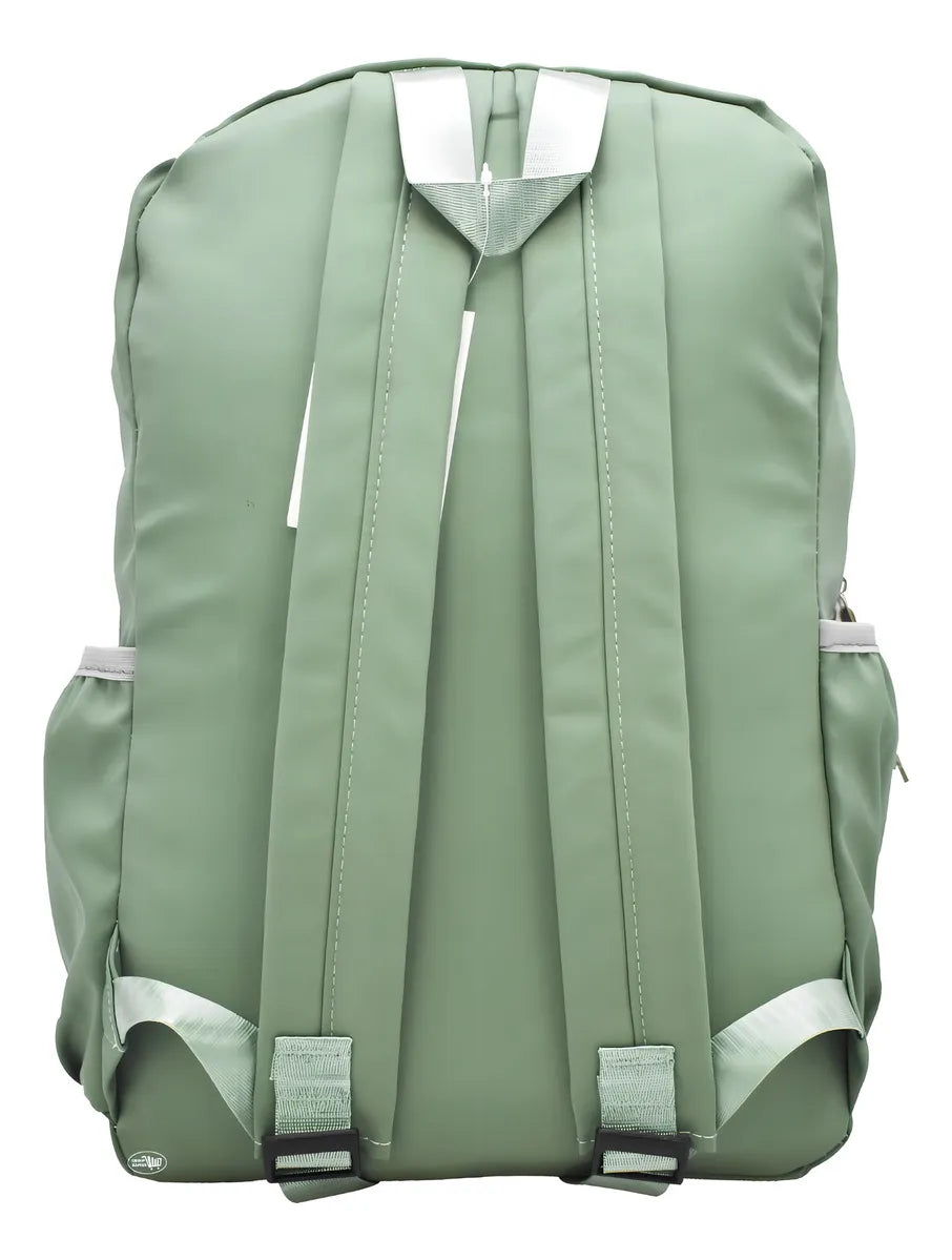 Mochila Escolar Verde Lluvia 14L Compartimento Laptop Resistente al Agua