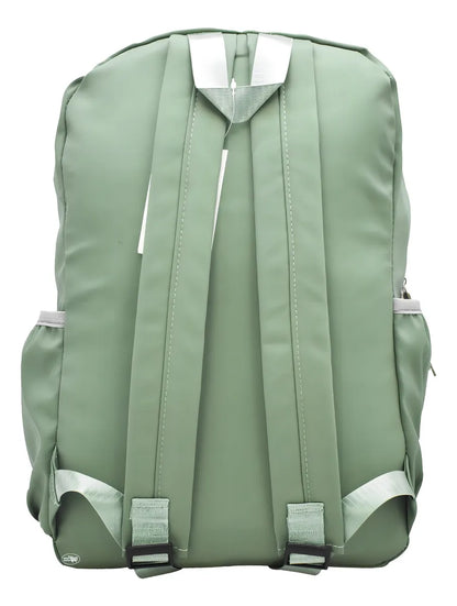 Mochila Escolar Verde Lluvia 14L Compartimento Laptop Resistente al Agua