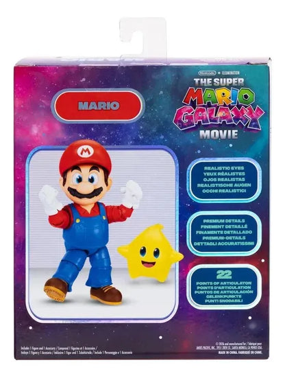 Super Mario Galaxy Movie Mario Con Luma Figura 13cm Jakks