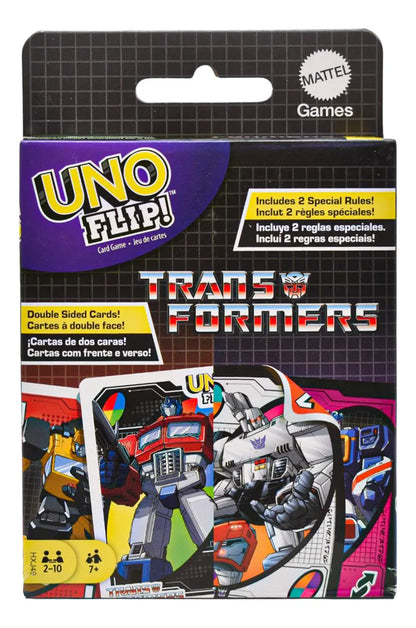 Uno Flip Transformers Juego De Mesa Pack 8 Piezas Mattel