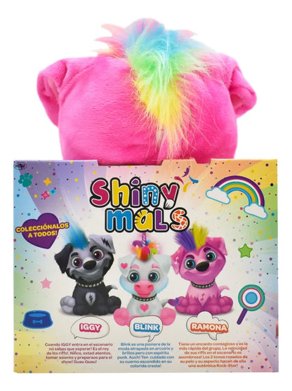 Shinymals Ramona Peluche Con Sonido Punkymals 20cm Eolo Rosa