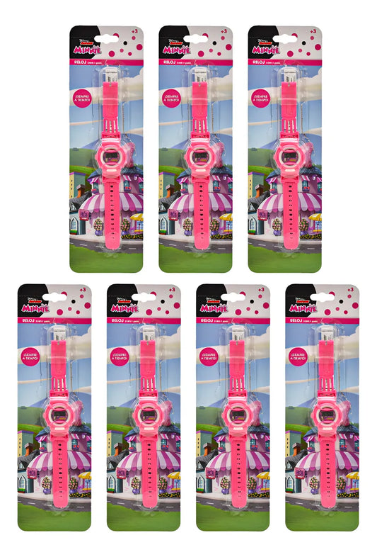 Reloj Digital Disney Minnie Mouse A Wp84 Pack 7pz Bestway Cf Rosa Chicle