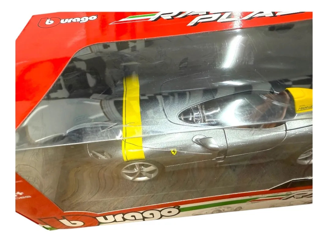 Ferrari Monza Sp1 Plateado Escala 1:18 Race Play Bburago Cf Plateado