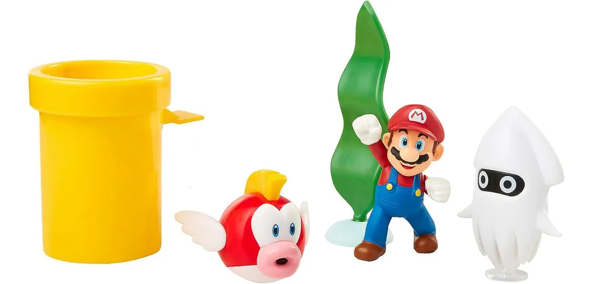 Super Mario Underwater Diorama Set Jakks Pacific Da