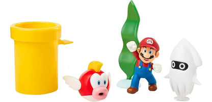 Super Mario Underwater Diorama Set Jakks Pacific Da