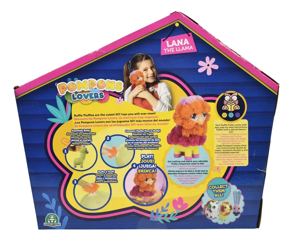 Pompons Lovers Peluche Bella Bunny Y Lana Llama S1 Giochi Multicolor