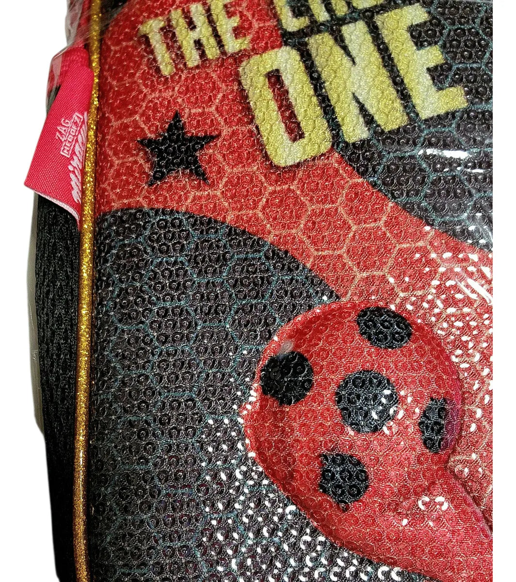 Mochila Escolar Fotorama Miraculous Lb203k41wh Color Rojo Diseño Lentejuela 12l