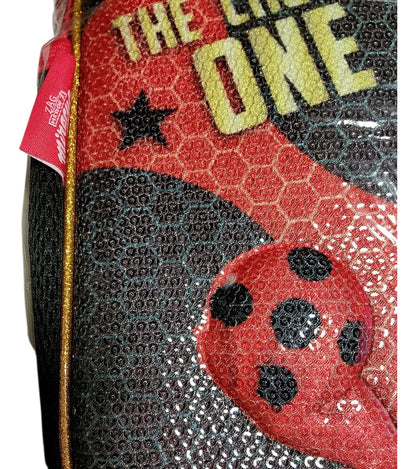 Mochila Escolar Fotorama Miraculous Lb203k41wh Color Rojo Diseño Lentejuela 12l