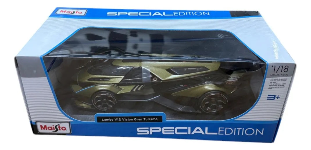 Lambo V12 Vision Gran Turismo Escala 1:18 Maisto Cf Dorado Oscuro
