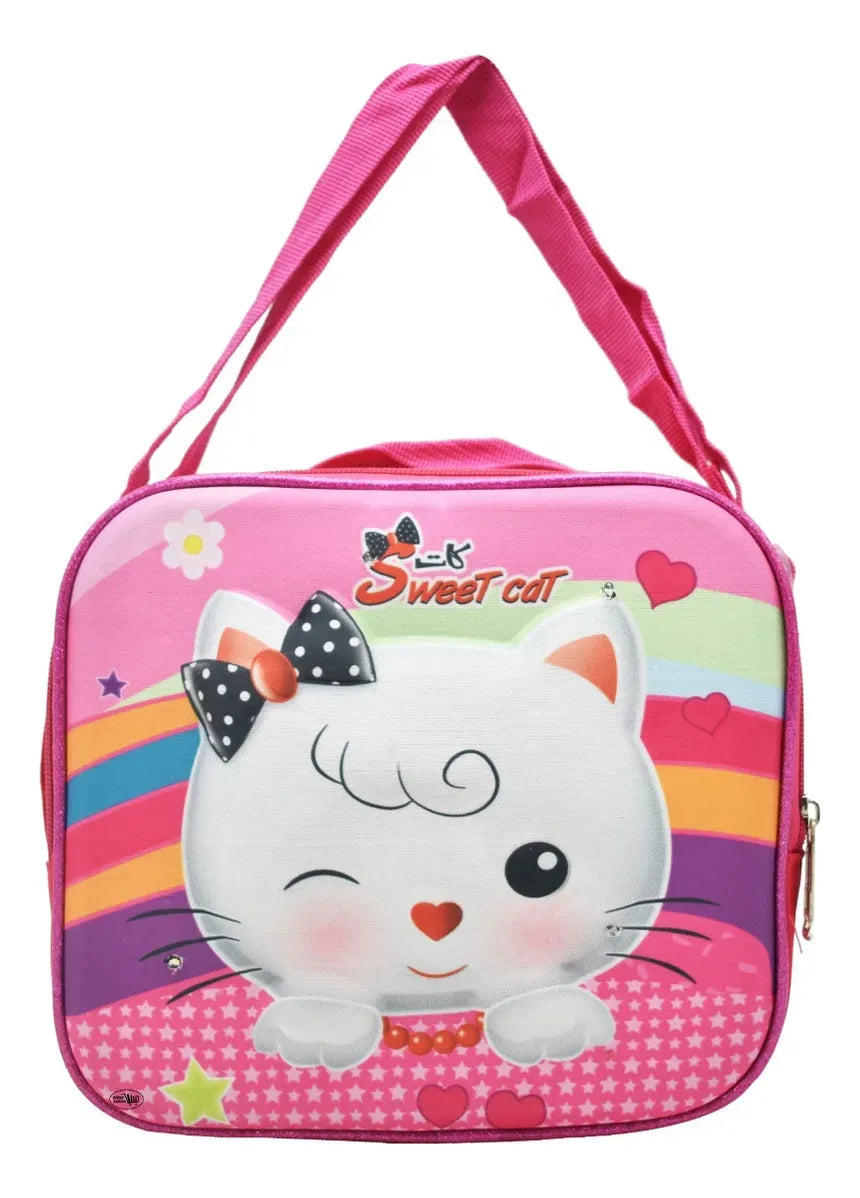 Mochila Con Ruedas Kit Sweet Primaria Con Detalle Rosa 3d