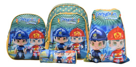 Mochila Pinypon Action Kit 4pz #4 Primaria 15982 Famosa Verde Etampado