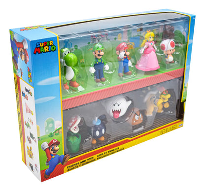 Super Mario Amigos Y Enemigos Set 10 Figuras Jakks Cd