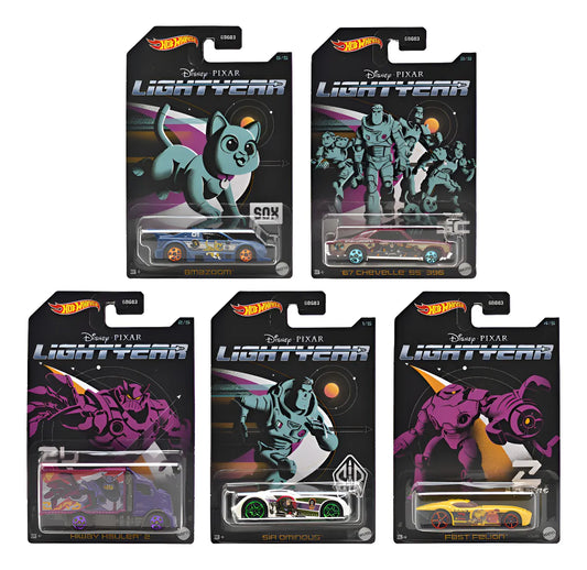 Hot Wheels Disney Lightyear Set 5 Vehiculos Gdg83 Mattel Multicolor