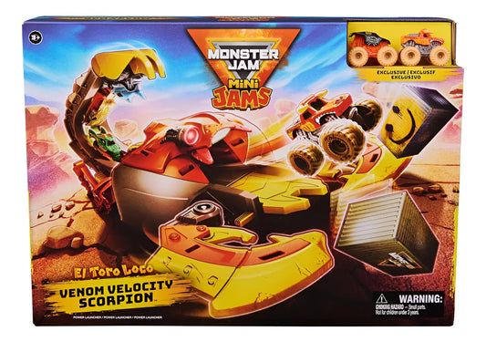 Monster Jam Mini Pista Venom Velocity Scorpion Spin Master Plateado