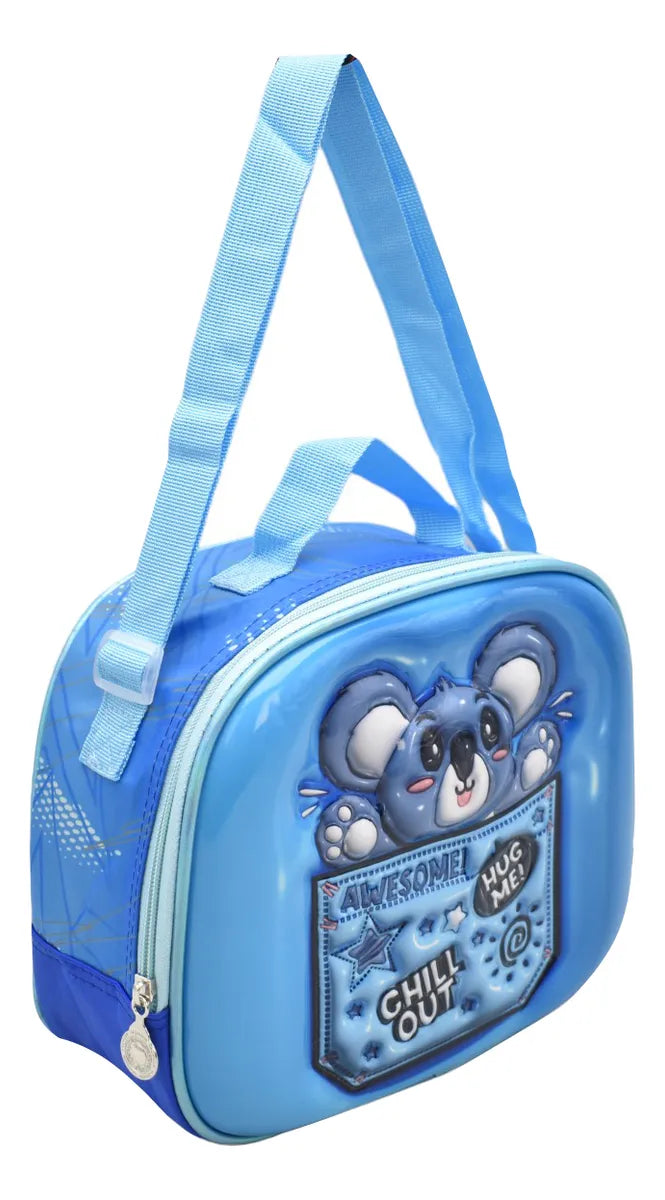 Mochila Koala Awesome Kit 3pz Primaria Ll24bpp531 Azul 3d