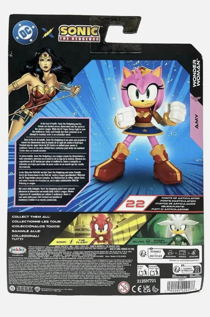 Sonic X Dc Amy Como Mujer Maravilla Figura 12cm Jakks
