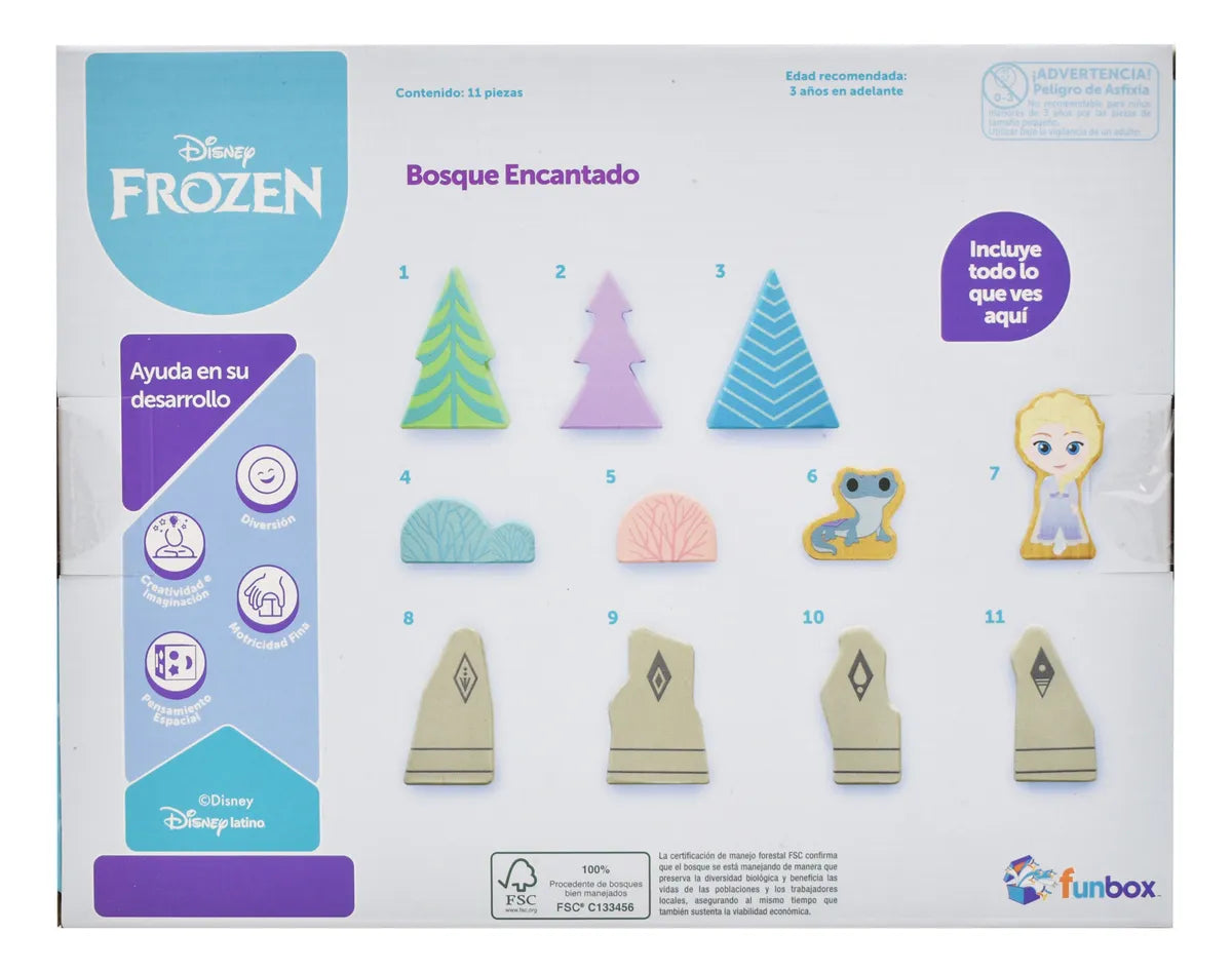 Disney Frozen Bosque Encantado Bloques 10pz Funbox 10 Frozen