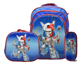 Mochila Robot Kit 3pz Primaria Ll24bpp502 Azul 3d