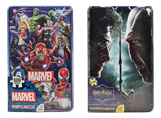 Rompecabezas Pack Marvel Y Harry Potter 500pz C/u Novelty