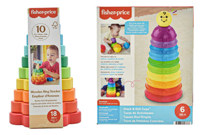 Tazas De Actividades Y Juguete De Apilar Aritos Fisher Price Multicolor