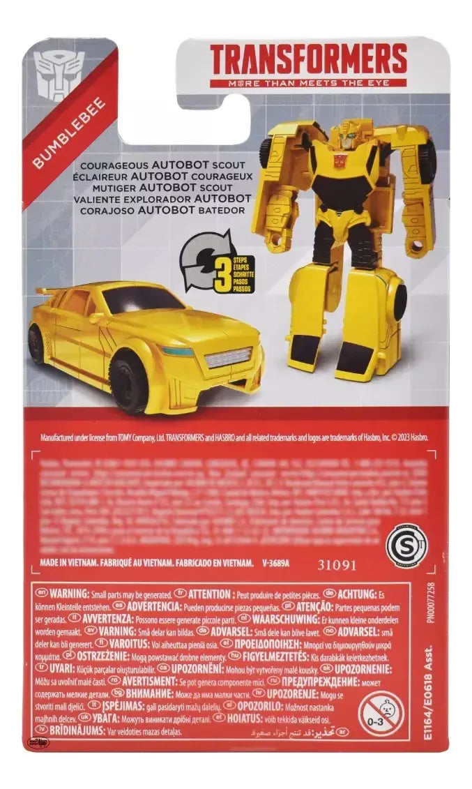 Transformers Bumblebee 3 Pasos Figura 11cm Hasbro