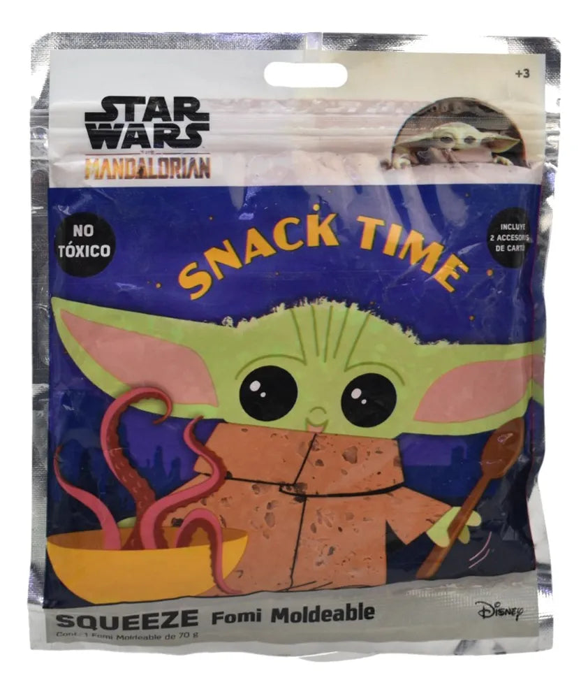 Star Wars Grogu Snack Foami Moldeable Pack 12 Pzas Bestway Marrón
