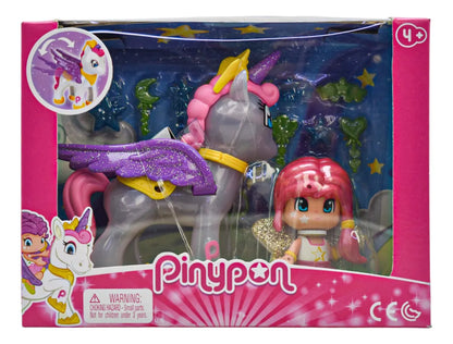 Pinypon Unicornio Volador Y Muñeca Pack 3 Piezas Famosa