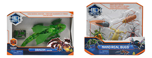 Hex Bots Pack 2 Sets Dragon Verde Y Nano Bugs Spin Master Dragón Verde