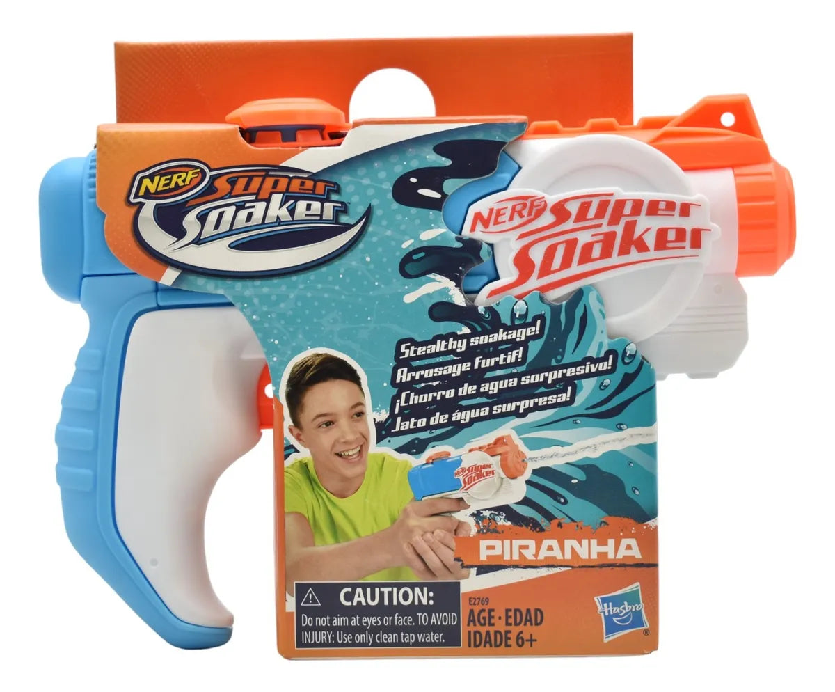 Nerf Super Soaker Piranha Pack 6 Pz Lanzador De Agua Hasbro Multicolor