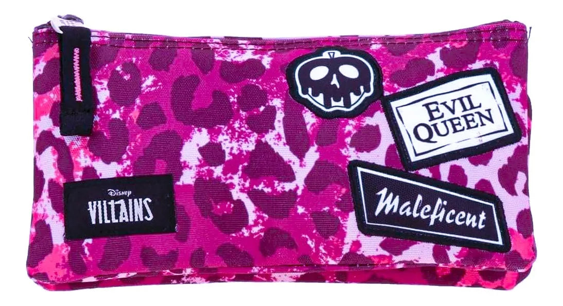 Disney Villains Primary School Backpack, Lunchbox and Pencil Case Set by Chenson, Bubblegum Pink Print