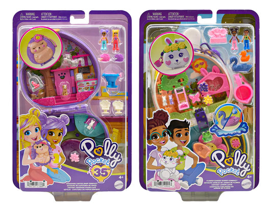 Polly Pocket Pack Estuche De Conejo Y Erizo Mattel