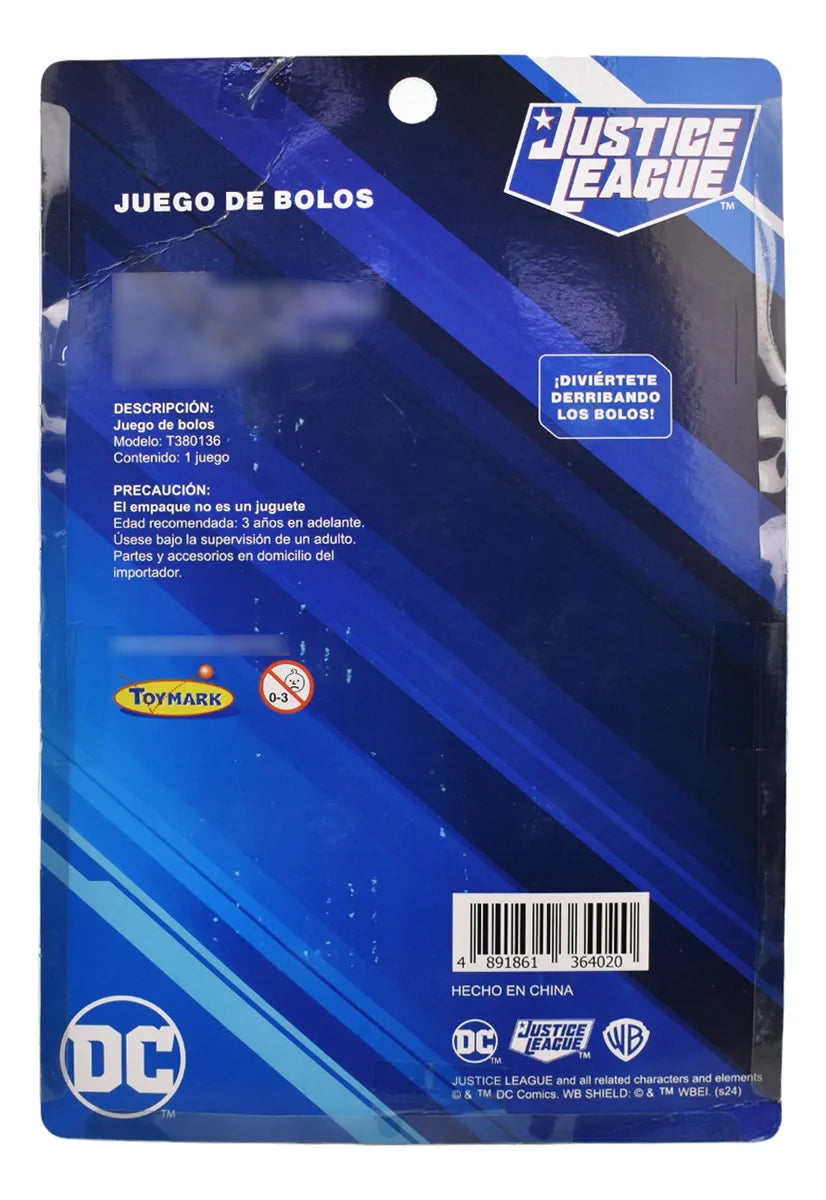 Marvel Spider Y Liga De Justicia Juego De Bolos 8pz Toymark Spider-man/ Liga De La Justicia