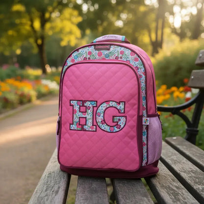 Mochila Happy Girl Hg Flores Porta Tablet Primaria Chenson