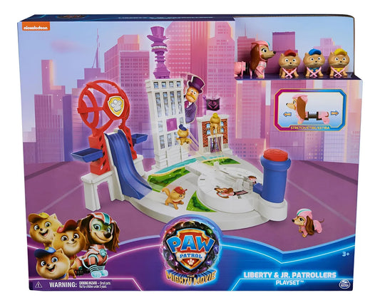 Paw Patrol Mighty Liberty Jr Patrollers Playset Spin Master Blanco