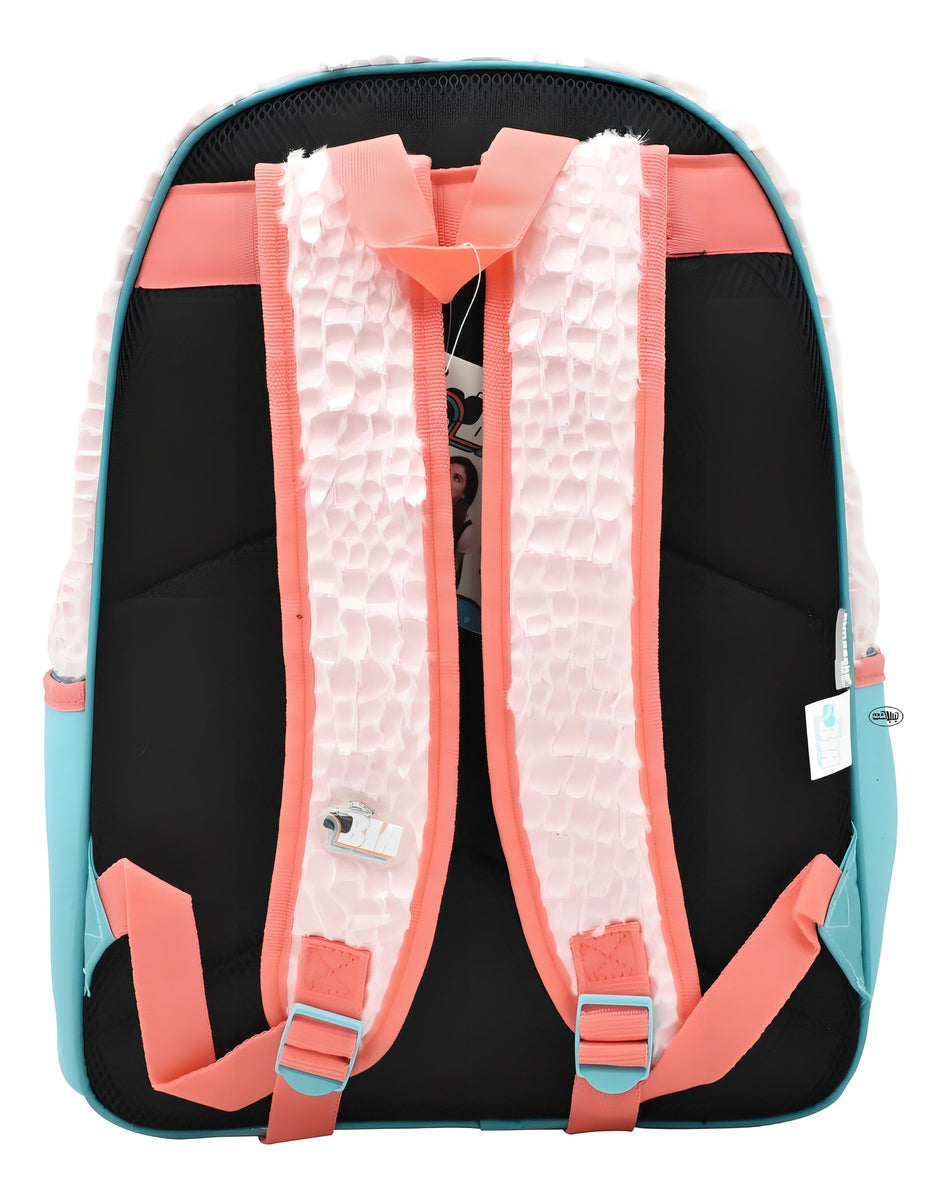 Mochila Disney Bia Here We Go Rosa Peluche Primarias Atm