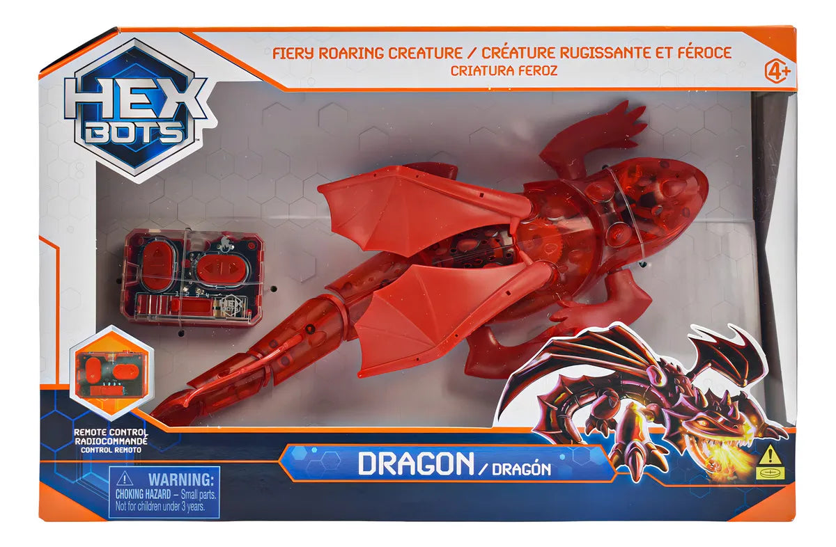 Hex Bots Pack 2 Sets Dragon Rojo Y Nano Bugs Spin Master Color Negro