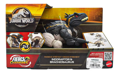 Pack 2 Figuras Krypto Y Indoraptor Brachiosaurus Mattel