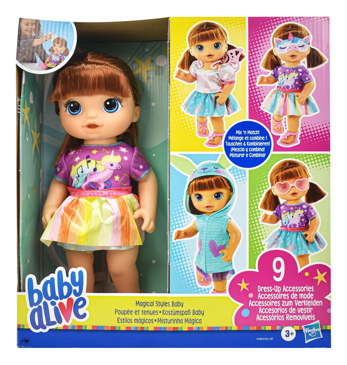 Baby Alive Estilos Magicos Muñeca Castaña 32cm Hasbro